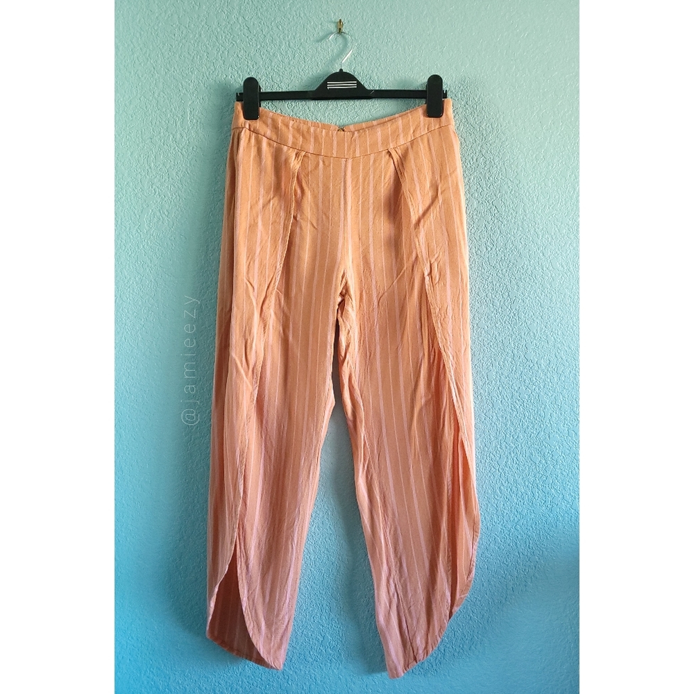 Free People | "Rosemary" Flowy Striped Split Beach Pants